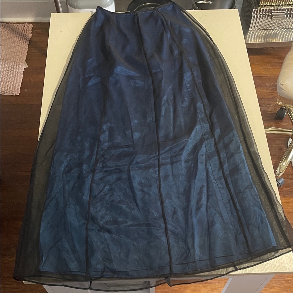 Zum Zum by Niki Livas Black and Blue A-Line Skirt
